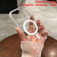 thumbnail image 3 of Luxury Wireless Charge Magsafe Clear Phone Case For iPhone 16 15 14 13 12 11 Pro Max Plus Mini Transparent Soft Bumper Cover Transparent For iPhone 15 Plus, 3 of 6