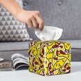 thumbnail image 6 of Lsque Chicken Cartoon Printed Tissue Box Cover Holder, Facial Paper Organizer Dispenser,Square with Bottom Belt, PVC Leather Decorative Organizer, 6 of 8