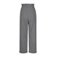 thumbnail image 5 of Letdown Women's Corduroy Pants Elastic Waist Drawstring Casual Straight Leg Lounge Trousers (Grey,S), 5 of 7