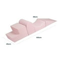 thumbnail image 2 of MeowBaby 4 Elements Soft Foam Blocks Playset with Velvet Covers, Powder Pink, 2 of 10