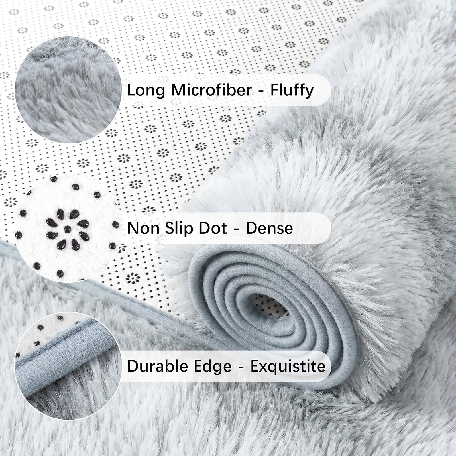 YEERSWAG Area Rugs for Living Room Shaggy Area Rug Indoor Anti-Skid Washable Fluffy Rug,Bedroom Dining Room Carpet Floor Mat,32" x 63"