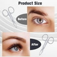 thumbnail image 2 of 2 Pieces Tweezers Scissor Handle Slant Tip Eyebrows Tweezers Scissors Shaped Eyebrow Plucker Tweezers for Facial Hair Plucker Remover Eyebrows Care(Straight Tip,silver&silver), 2 of 7