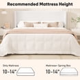 thumbnail image 5 of Frostbloom King Size Boucle Upholstered Platform Bed Frame with Wingback Headboard, White, 5 of 10