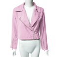 thumbnail image 2 of CAICJ98 Coats for Women 2023 Professional Womens Casual Blazers Long Sleeve Standing Collar Open Front Work Office Jacket Pink,5XL, 2 of 4