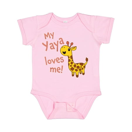 

Inktastic My Yaya Loves Me- Cute Giraffe Gift Baby Boy or Baby Girl Bodysuit