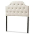 thumbnail image 3 of Bowery Hill Polyester Light Beige Twin Headboard Upholstered Button-Tufted Adjustable Legs Self-Assembly Required, 3 of 4