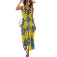thumbnail image 1 of Vestido Largo Sin Mangas Para Mujer, Diamond Grid Traje Informal Para Cumpleaños, Verano, 1 of 5