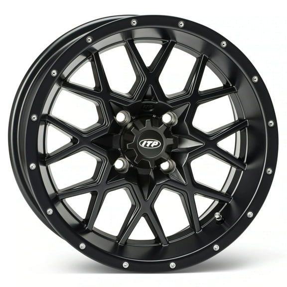ITP Hurricane Matte Black ATV Wheel Front/Rear 16x7 4/137 (5 2) [16RB118]