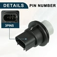 thumbnail image 5 of Unique Bargains Front Turn Signal Tail Light Socket for Chrysler 300 2005-2010 3 Pins Stable No.5139886AA, 5 of 6