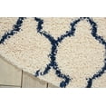 thumbnail image 4 of Nourison Amore Ivory/Blue Shag Area Rug AMOR2 6'7" x 6'7", 4 of 6