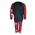 thumbnail image 3 of Christmas Family Matching Pajamas Set, Long Sleeve Snowman/Elk Print Tops with Plaid Pants, 3 of 10