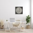 thumbnail image 2 of Stupell Industries Modern D Initial Elevator Key Circular Shape Typography Painting White Framed Art Print Wall Art, 24 x 24, 2 of 7