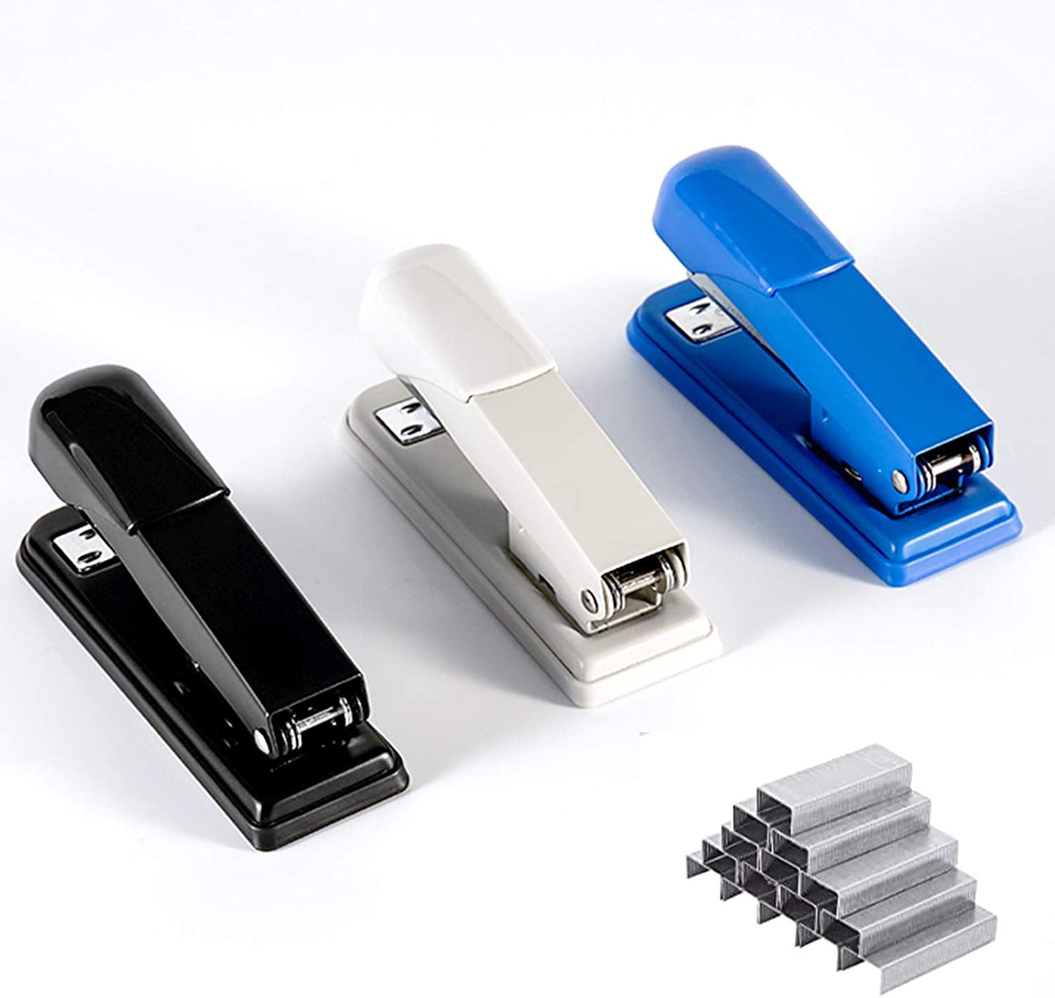 3 Packs Premium  Stapler, 25-Sheet Capacity, Durable Desktop Stapler Medium Manual Stapler for Office Home School Use