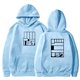 thumbnail image 1 of MHFRRA Sudadera con Capucha de Manga Larga Estampada, Informal, Relajada y Cómoda para Hombre Azul claro, 1 of 2