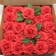 thumbnail image 3 of Flores artificiales elegantes Yuarrent decoración de bajo mantenimiento ramo de rosas blanco lechoso, 3 of 6