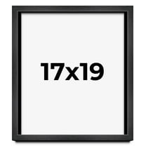 17x19 Frame Black Charcoal Grey Wood Textured Picture Frame | 0.75 Inch Moulding Width | Gunmetal