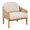 Beige & Teak, variant on Tcbosik 2 Pack Club Chairs with Cushion for Outdoor, Armchair with Woven Rope and Wood Frame for Porch, Garden, Balcony, Backyard, Gray & Teak