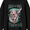 thumbnail image 2 of Vintage Reaper Flame Butterfly Distressed Men's Black Graphic Crew Neck Sweatshirt-XL, 2 of 3