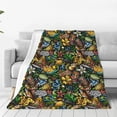 thumbnail image 4 of Cauagu Hawaiian Culture Symbols Pattern Flannel Bed Blankets,Fleece Blanket Comfortable Air Conditioning Blanket for Sofa Bed Travel Couch & Living Room -80"x60", 4 of 8