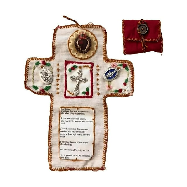 Pocket With Silver Included Inside Handmade Prayer Quilt Mini Quilts Mary Slow Encouragement For Friend Knitting Needles Size 8 Diy Knitting Bag Knitting Books for Beginners Adults Knitting Bags And