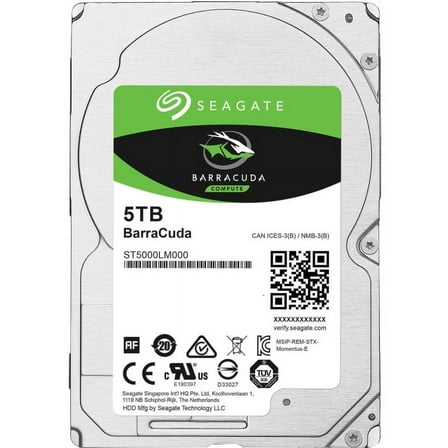 Seagate - ST5000LM000 - Seagate Barracuda ST5000LM000 5 TB 2.5 Internal Hard Drive - SATA - 5400rpm - 128 MB Buffer