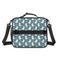 thumbnail image 2 of Bichon Frise and Dog Paw Print Insulated Lunch Bag with Shoulder Strap and Bottle Holder,Bento School Lunch Bag Box,11x9.5x3.5 Inches, 2 of 5