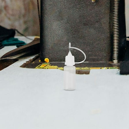 LEORX 10Pcs Empty Glue Bottles Transparent With Fine Tip For Crafting And DIY Projects