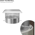 thumbnail image 6 of COZONY 10" Stainless Steel Chimney Cover, Durable Rain & Animal Guard, Rustproof & Corrosion Resistant Outdoor Use, 6 of 6