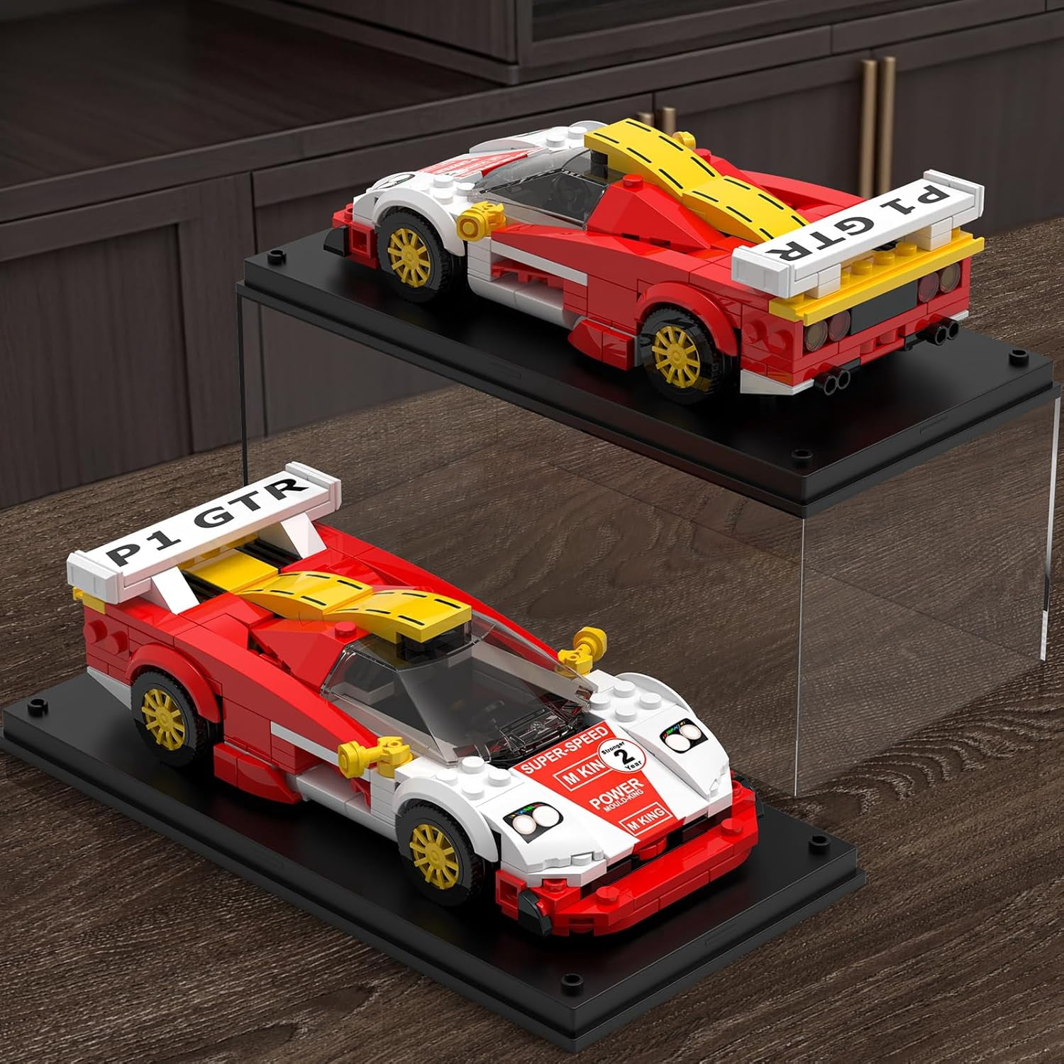 Speed Champion P80C Racing Car Building Kit with Acrylic Display Case, 27069 Collectible Model Car Kits, Building Blocks Kit Racing Toy Cars for Adult (459 PCS)