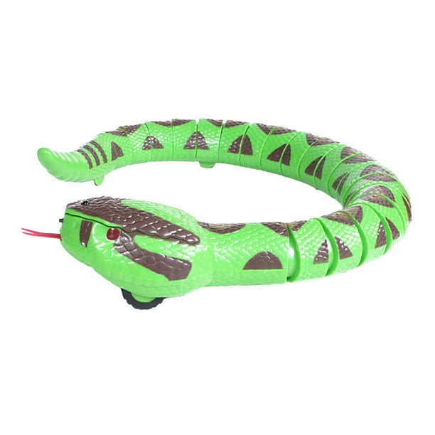 Juguete eléctrico de serpiente, juguete para gato serpiente, juguete complicado de simulación, juguete interactivo para gato serpiente arrastrándose verde