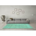 thumbnail image 3 of Ahgly Company Indoor Square Abstract Light Blue Modern Area Rugs, 7' Square, 3 of 4