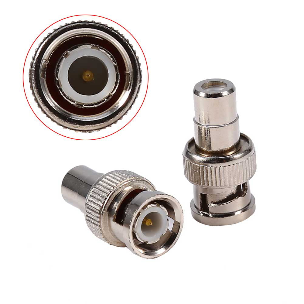 5 Pcs BNC Male Plug to RCA Female RF Coaxial Connector for CCTV Video 