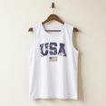 thumbnail image 2 of CJQCJQ Distressed USA Flag mens sleeveless shirts, Classic Patriotic 4th of July Muscle Top for Summer-White,XL, 2 of 3