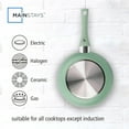 thumbnail image 4 of Mainstays Ceramic Aluminum, 12 Piece, Pots and Pans Cookware Set Green Nonstick, 4 of 9