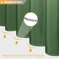thumbnail image 4 of Sage Green Shower Curtain - Ombre Linen Textured Heavy Duty Fabric Shower Curtain Set with Plastic Hooks, Hotel Spa Luxury Neutral Cloth Shower Curtains for Bathroom, Water Repellent - 72x72, 4 of 6