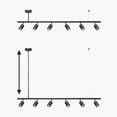 thumbnail image 3 of 55" 6-Light Adjustable Height Track Lighting, Matte Black, Pivoting Track Heads, 3 of 12