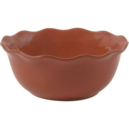 Better Homes and Gardens Ruffle 10" Serving Bowl, Dried Peach