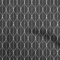 thumbnail image 1 of oneOone Polyester Spandex Black Fabric Geometric Ogee Sewing Craft Projects Fabric Prints by Yard 56 Inch Wide, 1 of 4