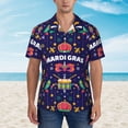 thumbnail image 4 of Lsque Happy Mardi Gras pattern Hawaiian Shirt for Men, Unisex Summer Beach Casual Short Sleeve Button Down Shirts-3X-Large, 4 of 9