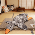 thumbnail image 6 of Extra Soft Goose Plush Hugging Pillow - Easter Toys Round Belly Stuffed Animal Cushion, Easter Gifts, Cozy Holiday Cuddle Companion, Durable Sofa/Bed Decor, Gray, 51.18in, 6 of 7
