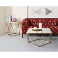 thumbnail image 4 of ACME Fogya Table Basse Carrée avec Base en Métal en Miroir et Or Champagne, 4 of 7