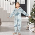 thumbnail image 6 of Soft Big Kids Onesie Pajamas Cozy Loose-Fit Jumpsuits for kids with Pockets for Christmas Lounge & Play Blue and Gray Sharks Pattern, 6 of 8