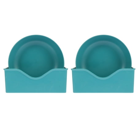 

2 Sets Multipurpose Round Food Trays Home Desktop Bone Residue Dishes (Green)