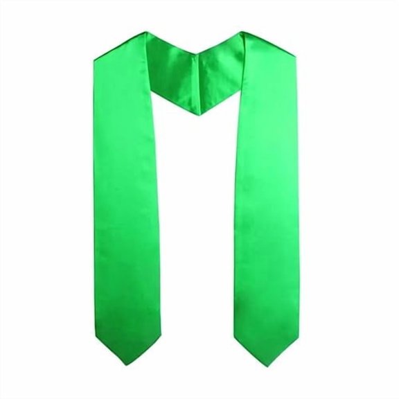 60" Classic End Academic Graduation Honor Stoles/Sashes (Kelly Green) - 1 piece