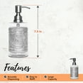 thumbnail image 5 of Autumn Alley Glass and Galvanized Farmhouse Soap Dispenser with 'Wash' Embossed Label – Farmhouse Bathroom Accessories, 5 of 9