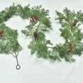 thumbnail image 6 of Christmas Garland with Red Berries & Pine Cones - 6FT Realistic Pine Greenery for Mantle, Door, Indoor Outdoor Xmas Decor, Winter Holiday Wedding Backdrop Decorations, 6 of 9