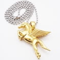 thumbnail image 2 of Men's Flying Horse Stainless Steel Pendant Necklace With Bead Chain, 2 of 4