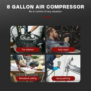 8 Gallon Ultra Quiet Air Compressor, 1.5HP 4.52 CFM, Max 115 PSI Oil-Free Air Compressor Tank, 110V/60hz, 70dB Air Compressor for Car Repair, Spray Painting, Woodwork Nailing