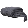 thumbnail image 1 of Jeté en Tricot Tweed  Gris, 1 of 5