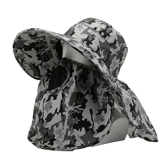 Sun Hat Full Face Sunshade Wide Brim Anti-UV Sunburn-protection Sun Protection Summer Outdoor Hiking Fishing Tea Picking Hat Man Supply